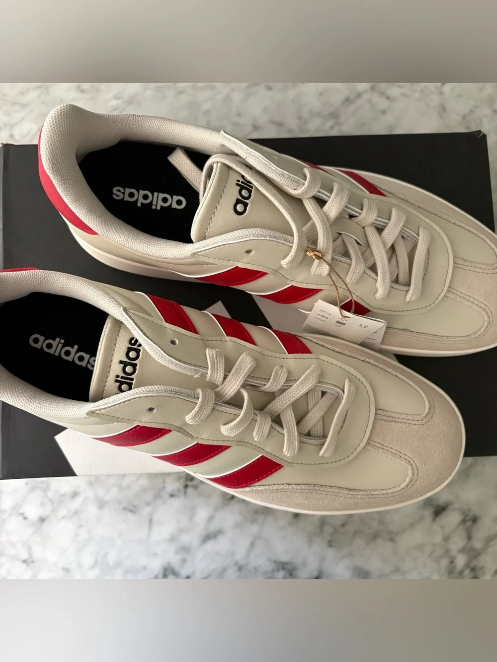 adidas Barreda Decode Scarlet Red Cream Lace Up Sneakers Men’s Shoe 11.5 or 10.5